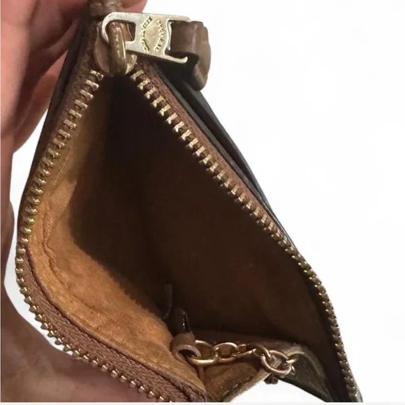 Coach Signature Brown Card Case - Picture 3 of 3